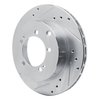 631-72027L Drilled/Slotted Brake Rotor [Silver], 1992-1996 Mitsubishi, Position: Rear Left - image 2