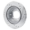 631-72027L Drilled/Slotted Brake Rotor [Silver], 1992-1996 Mitsubishi, Position: Rear Left - image 4