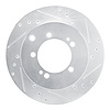 631-72027R Drilled/Slotted Brake Rotor [Silver], 1992-1996 Mitsubishi, Position: Rear Right - image 1