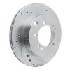 631-72027R Drilled/Slotted Brake Rotor [Silver], 1992-1996 Mitsubishi, Position: Rear Right - image 2