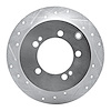 631-72028L Drilled/Slotted Brake Rotor [Silver], 1994-2007 Multiple Makes/Models, Position: Rear Left - image 1