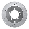 631-72029L Drilled/Slotted Brake Rotor [Silver], 1994-1995 Multiple Makes/Models, Position: Rear Left - image 1