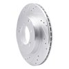 631-72032L Drilled/Slotted Brake Rotor [Silver], 1993-1999 Multiple Makes/Models, Position: Rear Left - image 2
