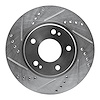 631-72034L Drilled/Slotted Brake Rotor [Silver], 2000-2012 Multiple Makes/Models, Position: Front Left - image 1