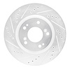 631-72037L Drilled/Slotted Brake Rotor [Silver], 2004-2012 Mitsubishi, Position: Front Left - image 1