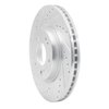 631-72037L Drilled/Slotted Brake Rotor [Silver], 2004-2012 Mitsubishi, Position: Front Left - image 2
