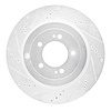 631-72042L Drilled/Slotted Brake Rotor [Silver], 2008-2015 Mitsubishi, Position: Rear Left - image 1