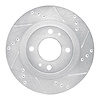 631-72046R Drilled/Slotted Brake Rotor [Silver], 2012-2017 Mitsubishi, Position: Front Right - image 1