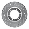 631-72048L Drilled/Slotted Brake Rotor [Silver], 1981-1987 Multiple Makes/Models, Position: Front Left - image 1