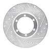 631-72048R Drilled/Slotted Brake Rotor [Silver], 1981-1987 Multiple Makes/Models, Position: Front Right - image 1