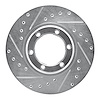 631-72051L Drilled/Slotted Brake Rotor [Silver], 1987-1989 Multiple Makes/Models, Position: Front Left - image 1