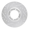 631-72052L Drilled/Slotted Brake Rotor [Silver], 1986-1995 Multiple Makes/Models, Position: Front Left - image 1
