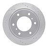 631-72058R Drilled/Slotted Brake Rotor [Silver], 2000-2006 Mitsubishi, Position: Rear Right - image 1