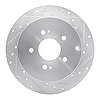 631-72060R Drilled/Slotted Brake Rotor [Silver], 2004-2011 Mitsubishi, Position: Rear Right - image 1