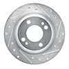631-72069R Drilled/Slotted Brake Rotor [Silver], Fits Select Multiple Makes/Models, Position: Front Right - image 1