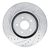631-72070L Drilled/Slotted Brake Rotor [Silver], Fits Select Multiple Makes/Models, Position: Front Left - image 1