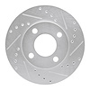 631-73000R Drilled/Slotted Brake Rotor [Silver], 1978-1992 Audi/Volkswagen, Position: Front Right - image 1