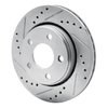 631-73001L Drilled/Slotted Brake Rotor [Silver], 1985-1991 Audi/Volkswagen, Position: Rear Left - image 2