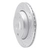 631-73001R Drilled/Slotted Brake Rotor [Silver], 1985-1991 Audi/Volkswagen, Position: Rear Right - image 2