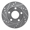 631-73002L Drilled/Slotted Brake Rotor [Silver], 1980-1991 Audi/Volkswagen, Position: Rear Left - image 1