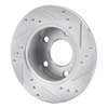 631-73002L Drilled/Slotted Brake Rotor [Silver], 1980-1991 Audi/Volkswagen, Position: Rear Left - image 4