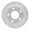 631-73002R Drilled/Slotted Brake Rotor [Silver], 1980-1991 Audi/Volkswagen, Position: Rear Right - image 1