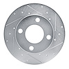 631-73003R Drilled/Slotted Brake Rotor [Silver], 1978-1985 Audi/Volkswagen, Position: Front Right - image 1