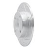 631-73006R Drilled/Slotted Brake Rotor [Silver], 1984-1995 Audi/Volkswagen, Position: Rear Right - image 2