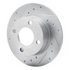 631-73007L Drilled/Slotted Brake Rotor [Silver], 1982-1998 Audi/Volkswagen, Position: Rear Left - image 2