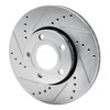 631-73008L Drilled/Slotted Brake Rotor [Silver], 1985-1991 Audi/Volkswagen, Position: Front Left - image 2