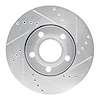 631-73008R Drilled/Slotted Brake Rotor [Silver], 1985-1991 Audi/Volkswagen, Position: Front Right - image 1