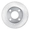 631-73012L Drilled/Slotted Brake Rotor [Silver], 1989-1991 Audi/Volkswagen, Position: Rear Left - image 1