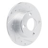 631-73012R Drilled/Slotted Brake Rotor [Silver], 1989-1991 Audi/Volkswagen, Position: Rear Right - image 2