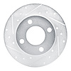 631-73015L Drilled/Slotted Brake Rotor [Silver], 1989-1991 Audi/Volkswagen, Position: Rear Left - image 1