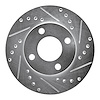 631-73016R Drilled/Slotted Brake Rotor [Silver], 1990-1991 Audi/Volkswagen, Position: Front Right - image 1