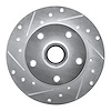 631-73017L Drilled/Slotted Brake Rotor [Silver], 1996-2008 Audi/Volkswagen, Position: Rear Left - image 1