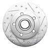 631-73017R Drilled/Slotted Brake Rotor [Silver], 1996-2008 Audi/Volkswagen, Position: Rear Right - image 1