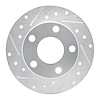 631-73018L Drilled/Slotted Brake Rotor [Silver], 1998-2001 Audi/Volkswagen, Position: Rear Left - image 1