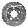 631-73021L Drilled/Slotted Brake Rotor [Silver], 1999-2002 Audi/Volkswagen, Position: Rear Left - image 1
