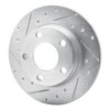631-73022L Drilled/Slotted Brake Rotor [Silver], 1999-2005 Audi/Volkswagen, Position: Rear Left - image 2
