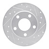 631-73022R Drilled/Slotted Brake Rotor [Silver], 1999-2005 Audi/Volkswagen, Position: Rear Right - image 1