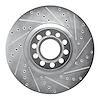 631-73023R Drilled/Slotted Brake Rotor [Silver], 1999-2004 Audi/Volkswagen, Position: Front Right - image 1