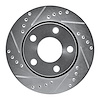 631-73024L Drilled/Slotted Brake Rotor [Silver], 2000-2002 Audi/Volkswagen, Position: Rear Left - image 1