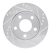 631-73024R Drilled/Slotted Brake Rotor [Silver], 2000-2002 Audi/Volkswagen, Position: Rear Right - image 1