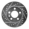 631-73025L Drilled/Slotted Brake Rotor [Silver], 2001-2006 Audi/Volkswagen, Position: Rear Left - image 1