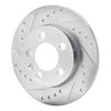 631-73025L Drilled/Slotted Brake Rotor [Silver], 2001-2006 Audi/Volkswagen, Position: Rear Left - image 2