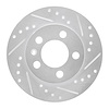 631-73025R Drilled/Slotted Brake Rotor [Silver], 2001-2006 Audi/Volkswagen, Position: Rear Right - image 1