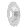 631-73025R Drilled/Slotted Brake Rotor [Silver], 2001-2006 Audi/Volkswagen, Position: Rear Right - image 2