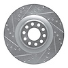 631-73026L Drilled/Slotted Brake Rotor [Silver], 2001-2003 Audi/Volkswagen, Position: Front Left - image 1