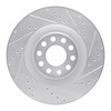 631-73026R Drilled/Slotted Brake Rotor [Silver], 2001-2003 Audi/Volkswagen, Position: Front Right - image 1